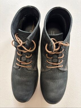 Josef Seibel Black Leather Lace-Up ankle Boots size 39